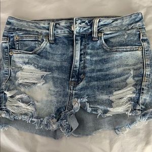 American eagle acid wash denim shorts